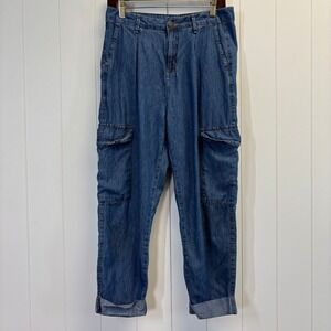 Pool Jeans Women Y2K Streetwear Denim Cargo Pants Size 40 (M) Boho Lightweight